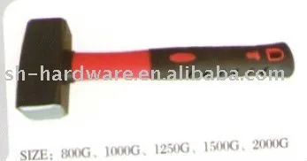 German-type stoning hammer with TPR plastic-coating handle