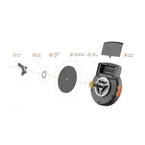 Termómetro de cocina con control remoto Bluetooth para horno ahumador