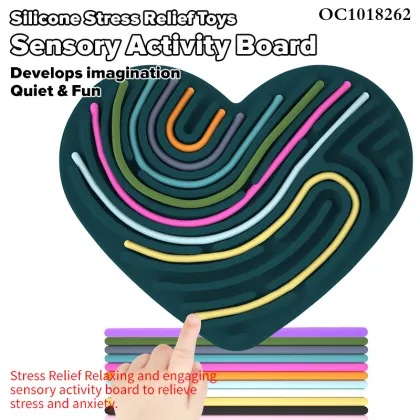 Creative Double-Sided Fun Stress Relief Silicone Toys for Sensory Activity and Autism