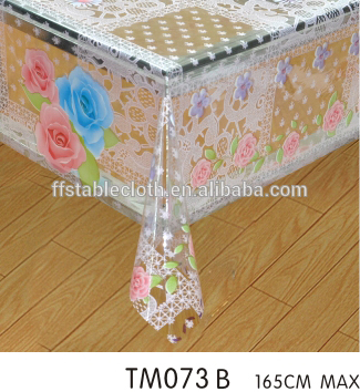 coloured transparent lace plastic tablecloths