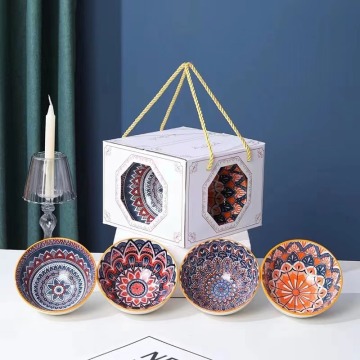 Boîte de bol colorée sous le glaçage Bol en céramique