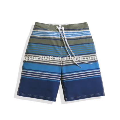 Blue Stripe Sublimation Printed Men Beach Shorts /Men Shorts Pants
