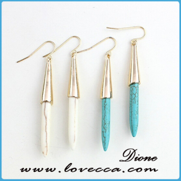 Turquoise Earrings Turquoise Spike Earrings Turquoise Drop Earrings