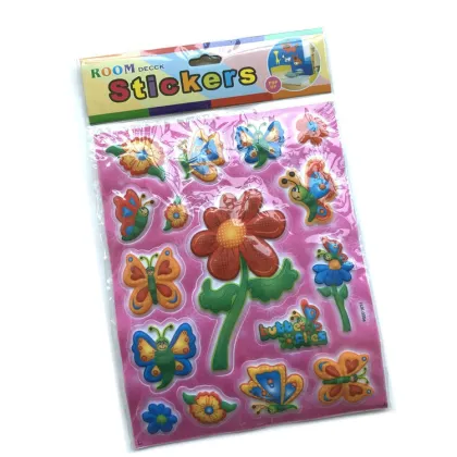 Cute Puffy Star Foam Wall Stickers, 3D Blue Brick Wallpaper