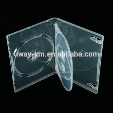 14mm super clear 3 discs dvd case /14mm dvd box for 3 discs