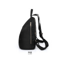 High quality Washed Black PU Women's Causal Backpack