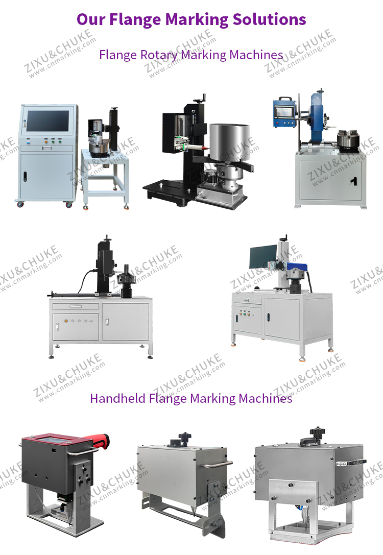 Automatic flange rotary marking machine