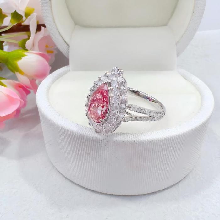 1.01ct الكمثرى الوردي مختبر الماس Y-سبليت للتحويل الدائري