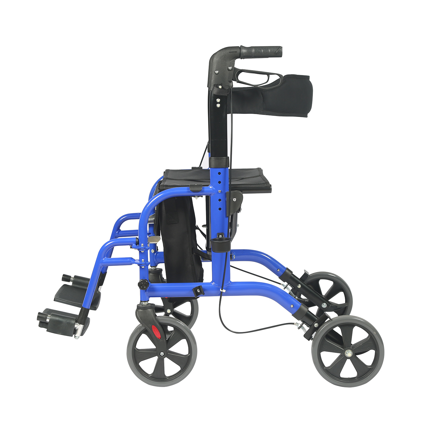 Tonia 4 Wheels Aluminium Medical Senior Roller Walker en rolstoel twee in één TRA08