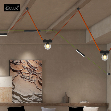 DGLUX Modern Indoor 24V Tuya Zigbee Track Light Systems Low Voltage Art Sconce Woven Pendant Light