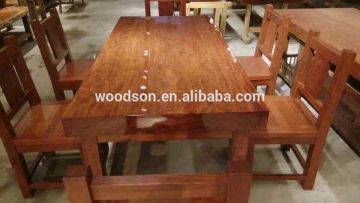 Hot Sale Customized Bubinga Solid Wooden Table Slab