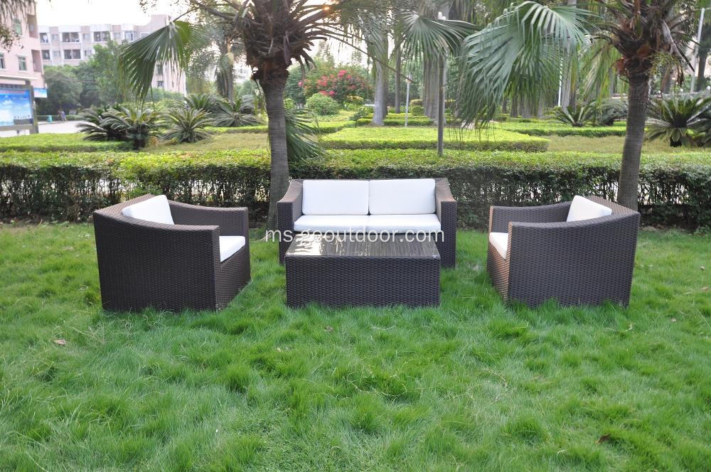 Rangka logam aluminium sofa ditetapkan luaran luaran