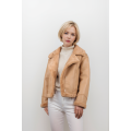 2024 Women's PU bonded fake fur jacket