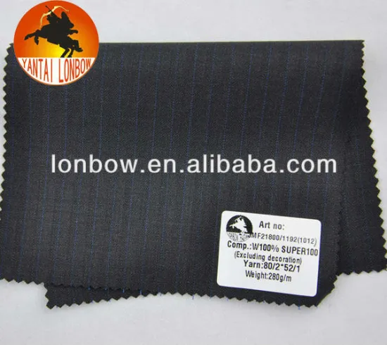 Super100 Italia design merino wool men's suit fabric in stock