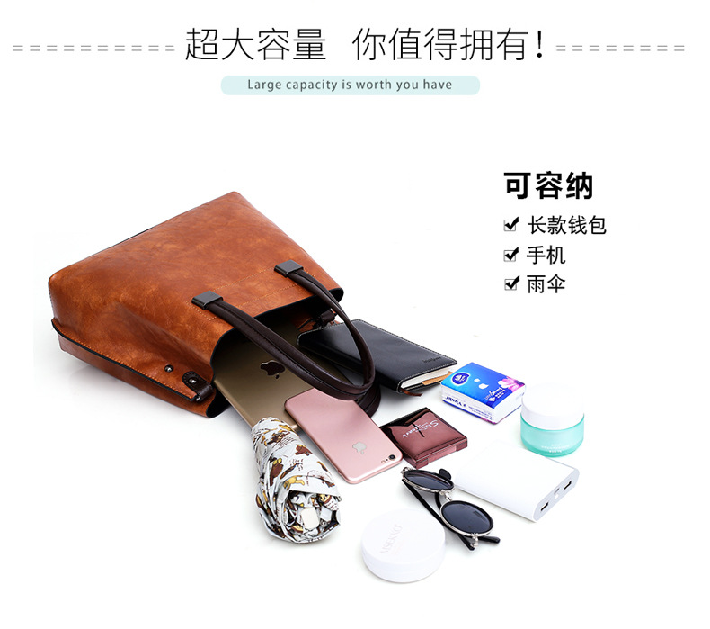 shoulder bag custom high quality leather women handbag