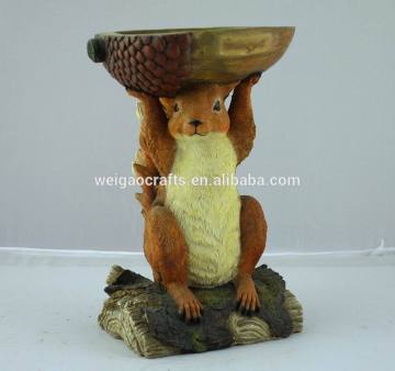 resin carved squirrel