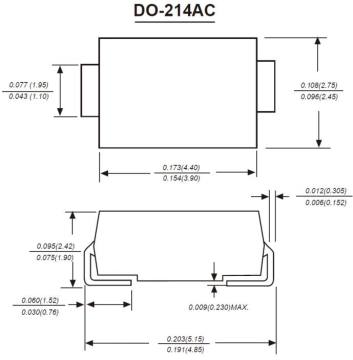 Surface Mount Rectifier S1A thru S1M
