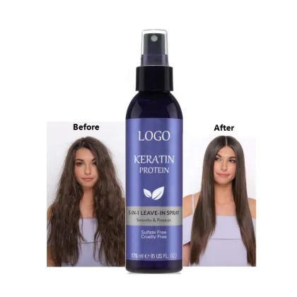Customized Logo Professional Protein Hair Treatment Moisturizing Leave-In Spray for Dry, Damaged Hair