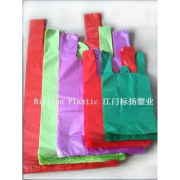 HDPE Poly Color T-Shirt Bag with Handle