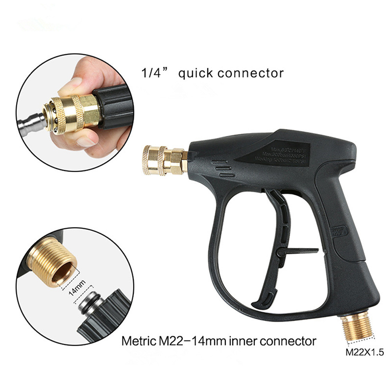Hochdruckauto -Waschmaschinenpistole 1/4 "Schnellanschluss für M22 -Waschwasserpistolen -Reinigungswerkzeug M22