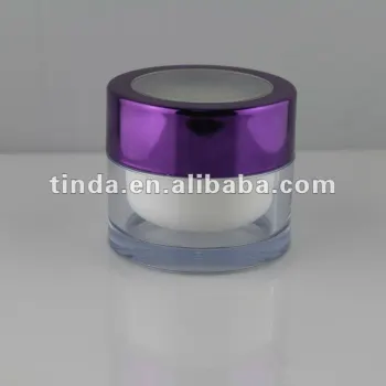 PS material cosmetic jar with windows on top lid