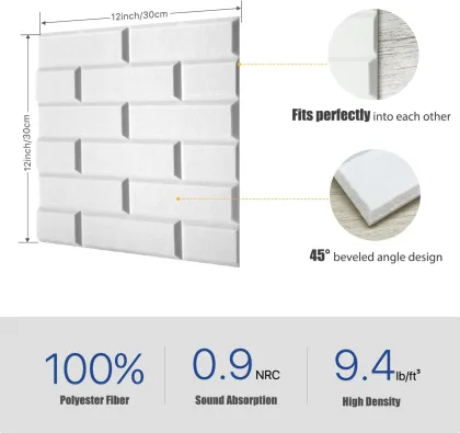 12mm Architectural Acoustics Hexagon Felt Sound Absorbing Wall Panel