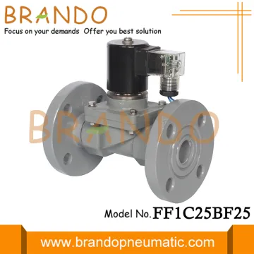 1'' Flanged Anti Corrosion CPVC Solenoid Valve For Corrosive Liquid