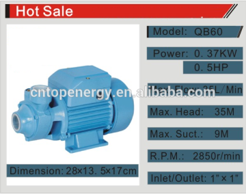CE Approved 370W/0.5HP QB60 Electric Clean Water Pump Home Using Easy Operate