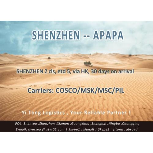 Shenzhen Sea Freight to Apapa