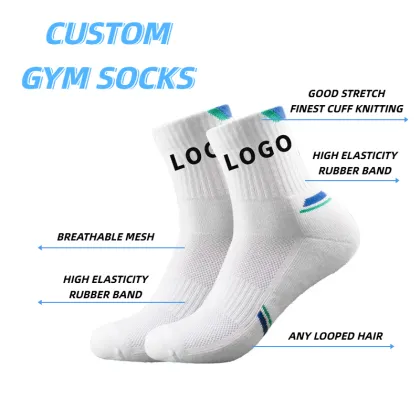Custom Logo Cotton Unisex Gym Socks - Cheap Sports Cotton Socks OEM Design