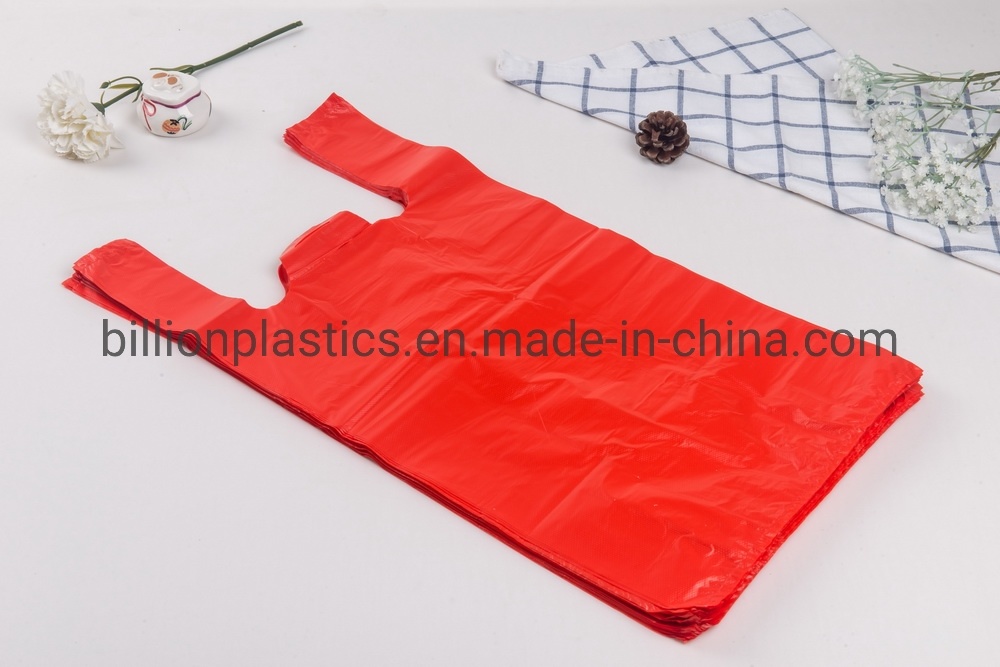 LDPE Plastic Vest Carrier Shopping Garbage Bag with Handles