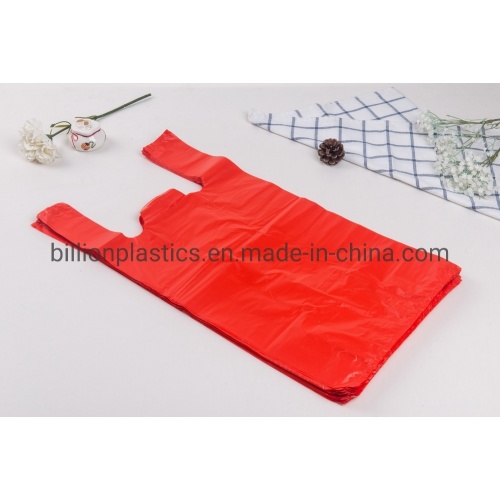 LDPE Plastic Vest Carrier Shopping Garbage Bag with Handles