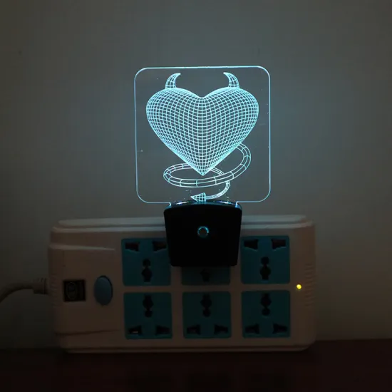 Heart Shape Mini Girls Gift: Light Sensor LED Plug-in Inserts for Bedside Night Lights
