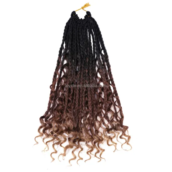 Gypsy Bohemia Box Braid Goddess New Locs Crochet Hair 14 Inch Hippie Locs Crochet Braids Hair For Black Women With Boho Style