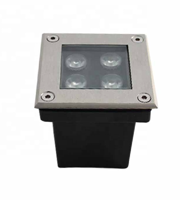 4W IP67 Square LED Step Light Wall Recessed