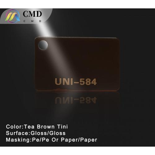 Hoja de plexiglás acrílico de tinte marrón té 3 mm de espesor 1220 * 2440 mm