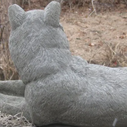 Hot Sale Outdoor Garden Granite Stone Wolf Statue