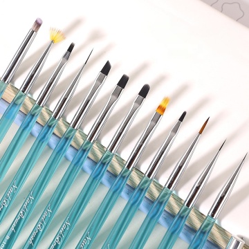 2023 New Ocean Blue Nail Art Brush for Manicure