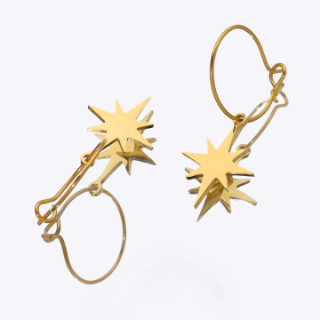Earring Star Earrings Stainless Steel Plated With 18K Gold Manufactory