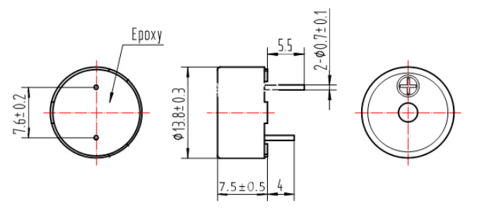 12V Fire Alarm Buzzer 14x7mm Piezoelectric Active Buzzer Internal Driving Type Buzzer