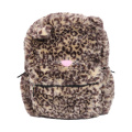 Faux Fur Backpack Cheetah Print Pattern Kids Plush Backpack χονδρικής