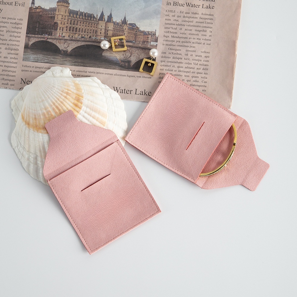 Plug-in Micro Jewelry Pouch with Envelope Flip-Top