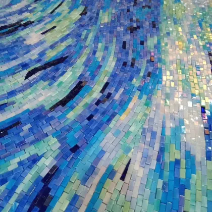 Starry Night by Van Gogh - Handmade Glass Mosaic Wall Art