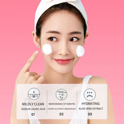 Rose amino acid facial cleanser mousse for moisturization