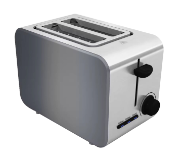 Extra Wide Slot Stainless Steel Toaster with Slide-Out Crumb Tray - 2 Slice