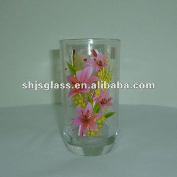 factory drinking glass cup with transfer hot printing