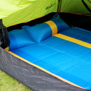 Waterproof PVC Air Bed Camping Mattress - Portable Double Flocked Sleeping Mat