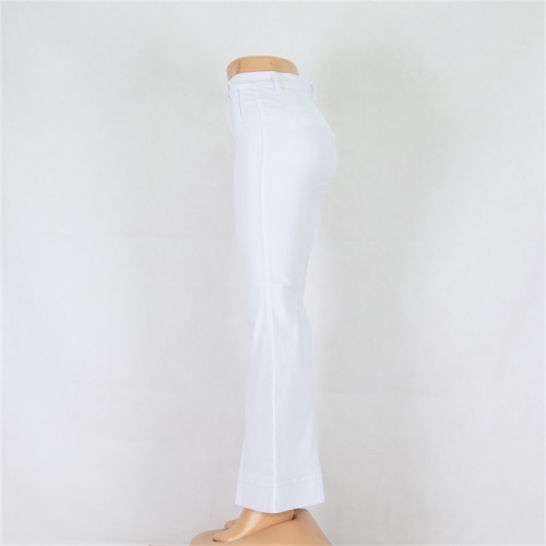 Women's White Jeans Flared Pants Wholesale