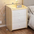 Narrow Simple Bedside Cabinet Bedside Table Mini Simple Modern Bedroom Multi-functional Locker Side Table Bedroom Ins Shelf