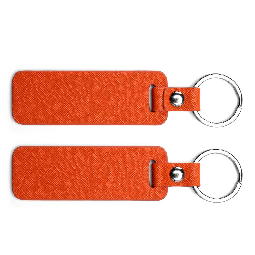 Aangepaste naam Diy Orange Card Holder en Keychain